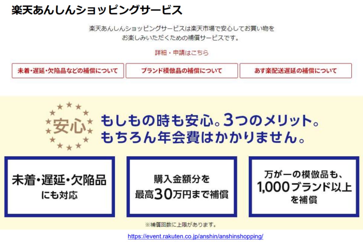 楽天の健全性維持の取組（消費者庁)の一部抜粋した画像