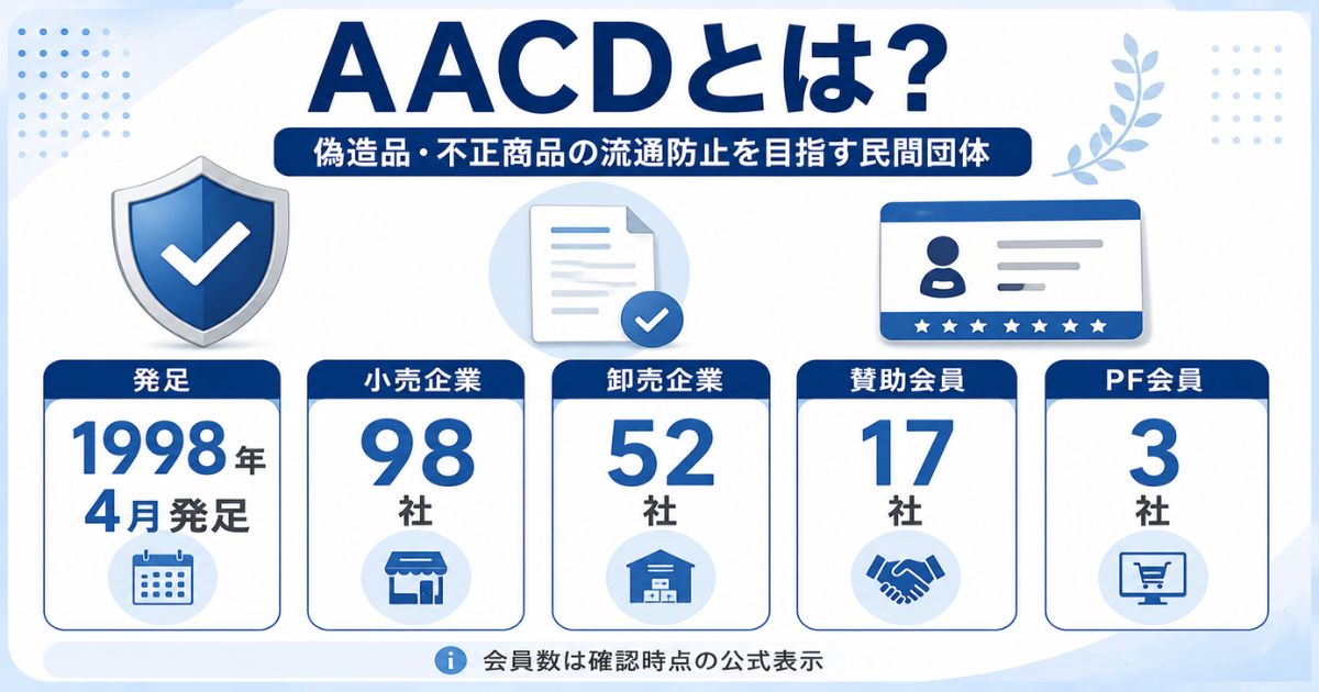 AACDの発足年と会員区分を整理した基本データ画像